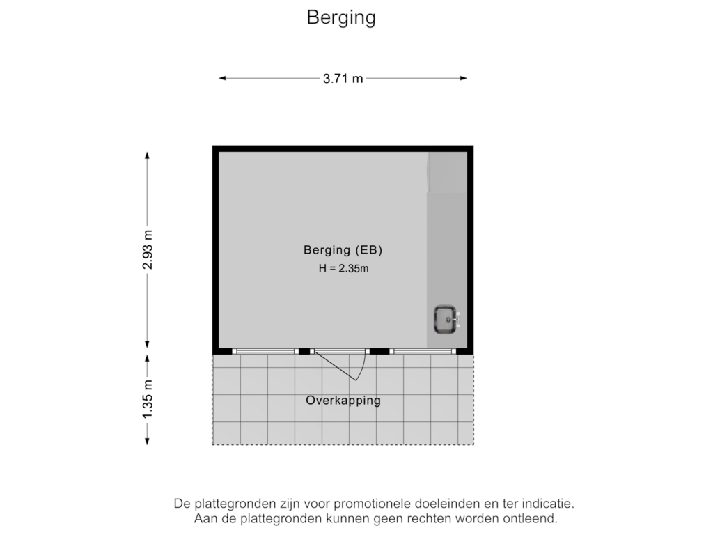 View floorplan of Berging of Kerkstraat 12