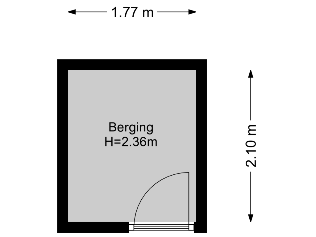 View floorplan of Berging of Anne Frankstraat 115