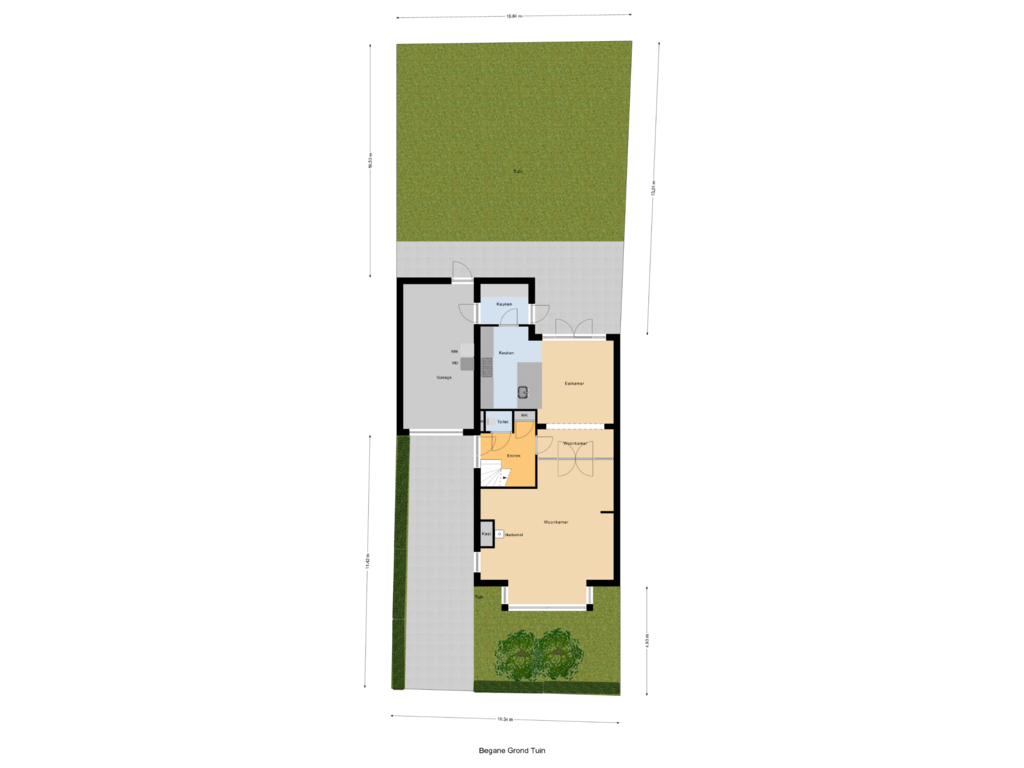 Bekijk plattegrond van Begane Grond Tuin van Wijngaard 71-A