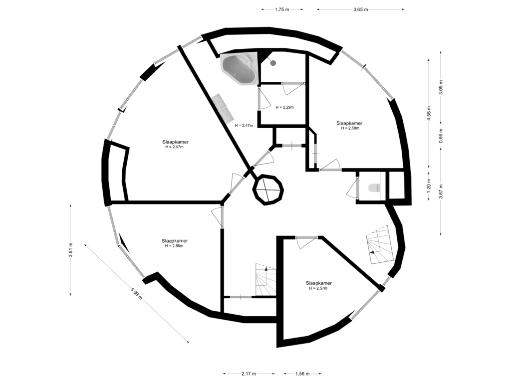 Bekijk plattegrond van Tweede verdieping van Nicolaas Beetslaan 48