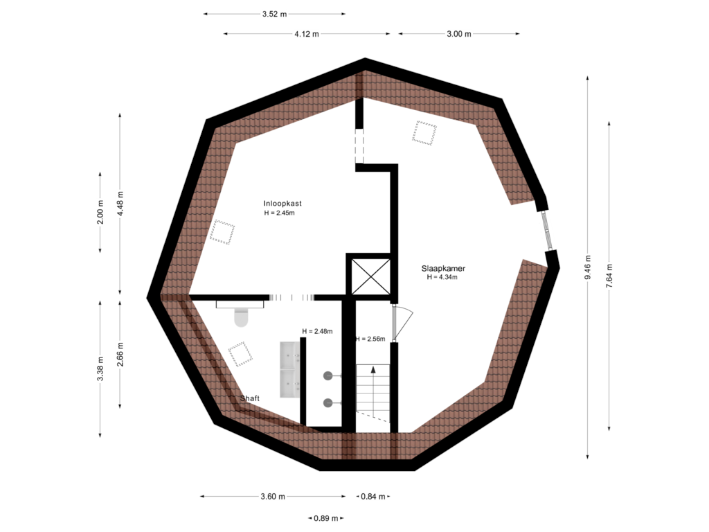 Bekijk plattegrond van Derde verdieping van Nicolaas Beetslaan 48