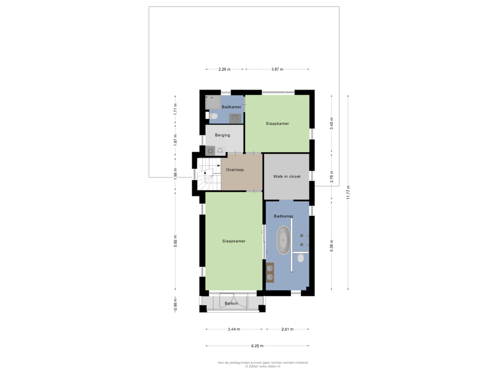 Bekijk plattegrond van Eerste Verdieping van Laag Dalemseweg 42