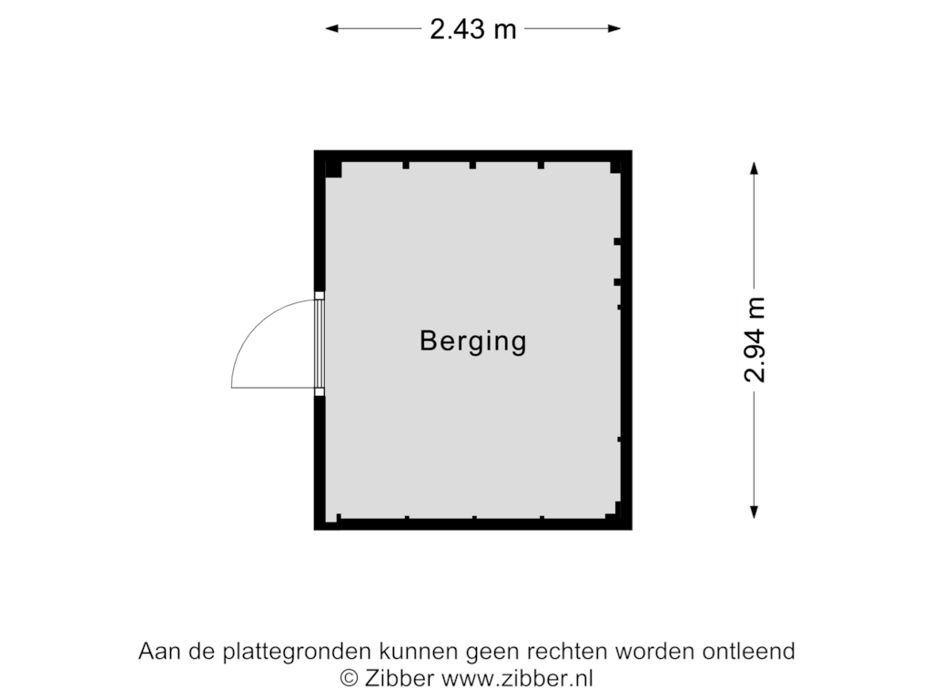 Bekijk plattegrond van Berging van Laag Dalemseweg 42