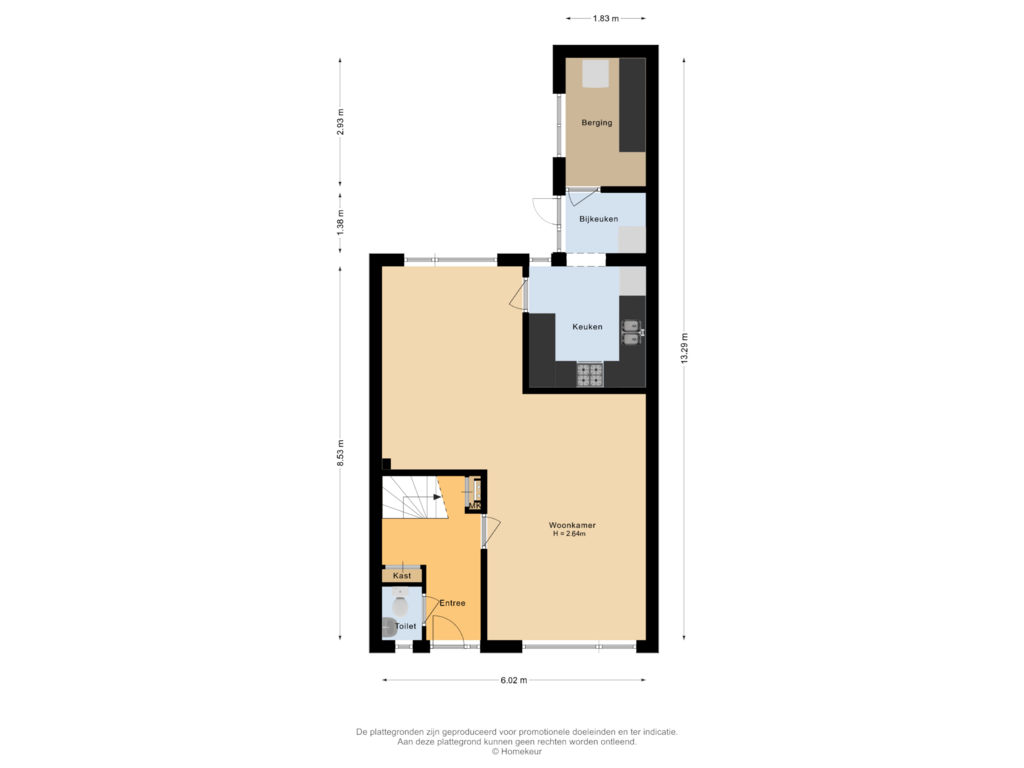 View floorplan of Begane grond of Vronesteijn 26