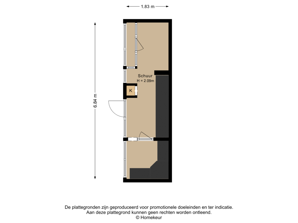 View floorplan of Schuur of Vronesteijn 26