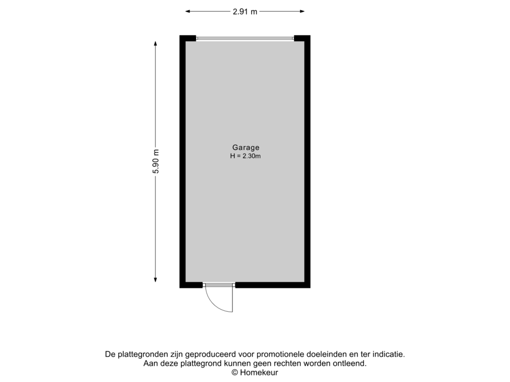 View floorplan of Garage of Vronesteijn 26