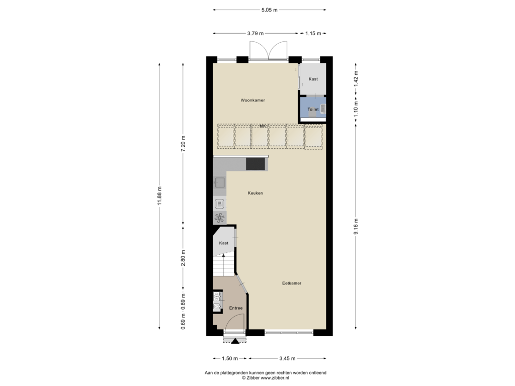 Bekijk plattegrond van Begane grond van G. van Balenstraat 10