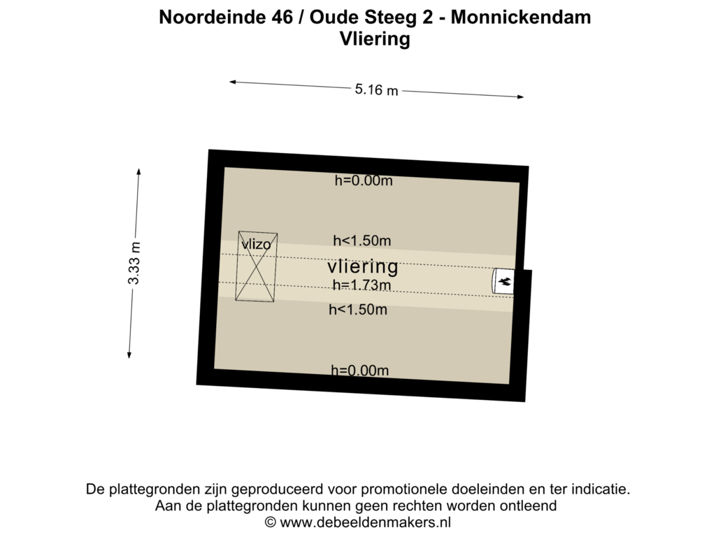 Bekijk plattegrond van Vliering van Noordeinde 46