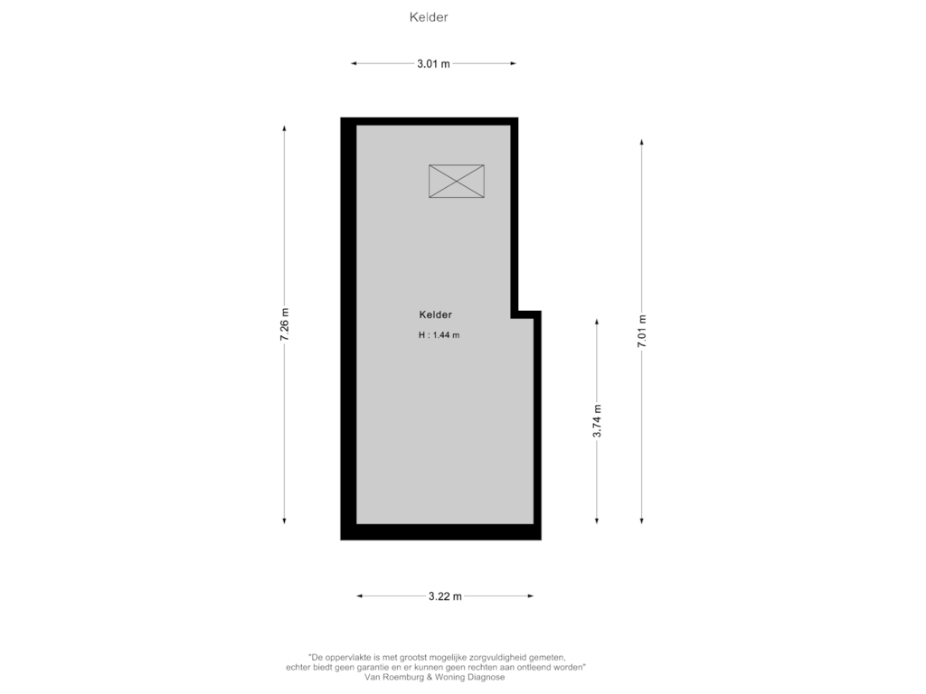 View floorplan of Kelder of Herenweg 72