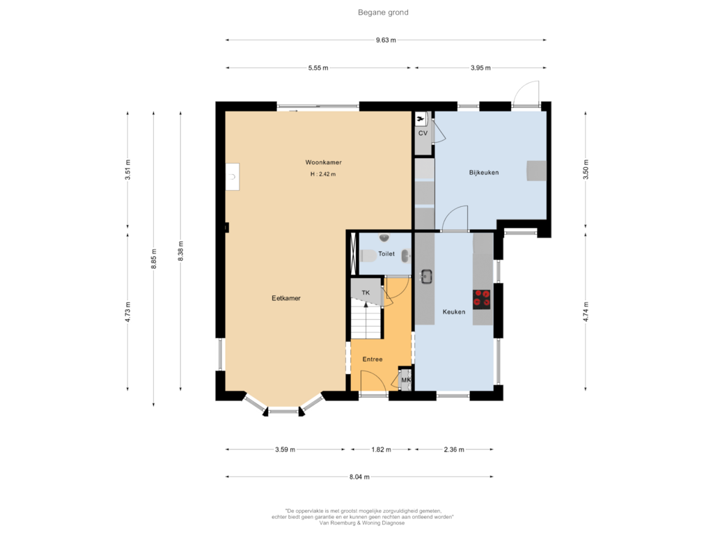 View floorplan of Begane grond of Herenweg 72