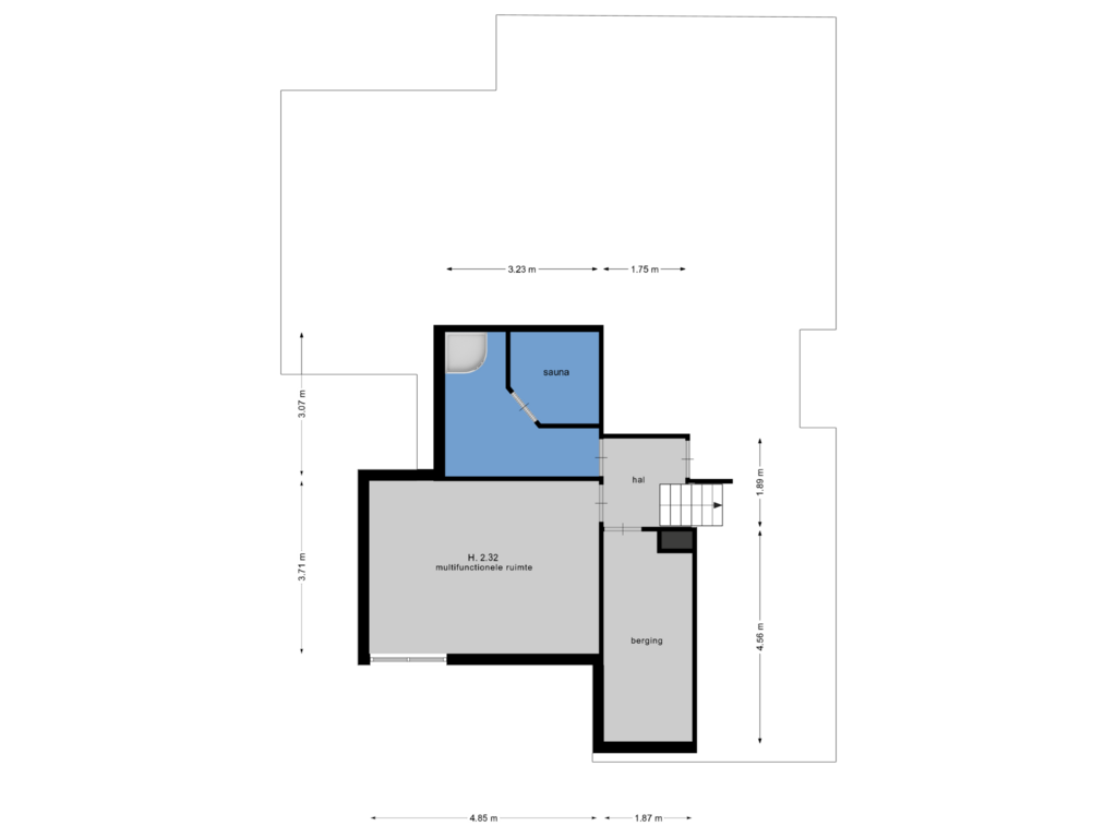 Bekijk plattegrond van Souterrain van 't Zijdveld 2