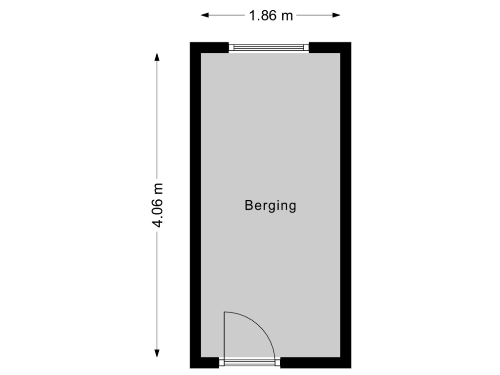 Bekijk plattegrond van Berging van Kervelstraat 25