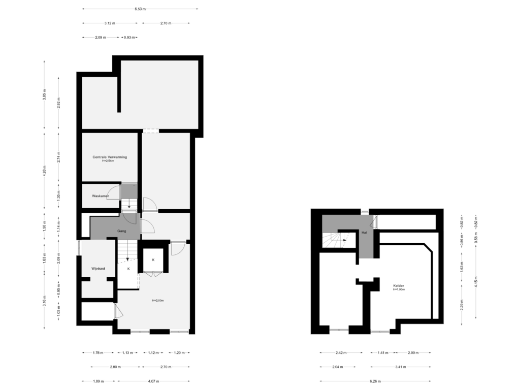 Bekijk plattegrond van Kelder van Van Ommerenlaan 2