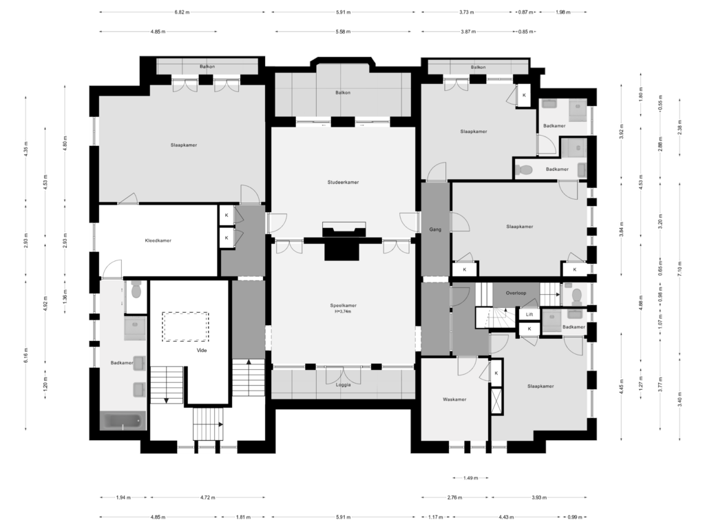 Bekijk plattegrond van 1e Verdieping van Van Ommerenlaan 2