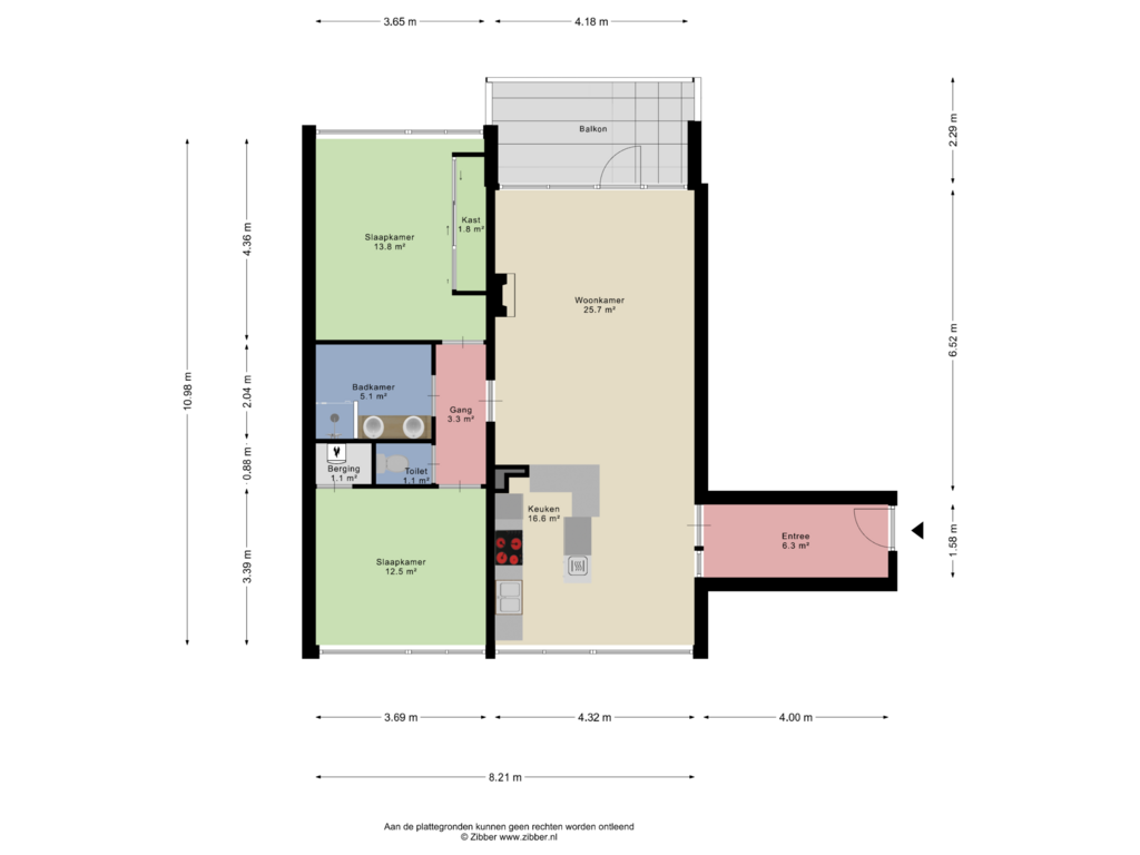 View floorplan of Appartement of Pruylenborg 129