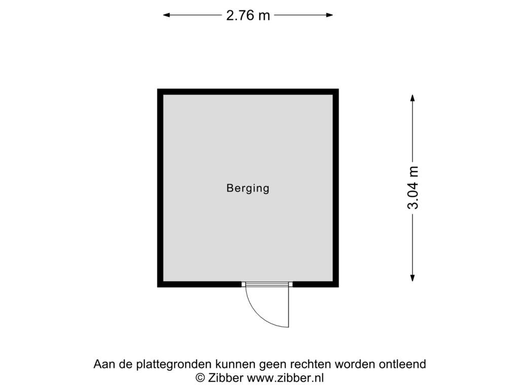 View floorplan of Berging of Pruylenborg 129