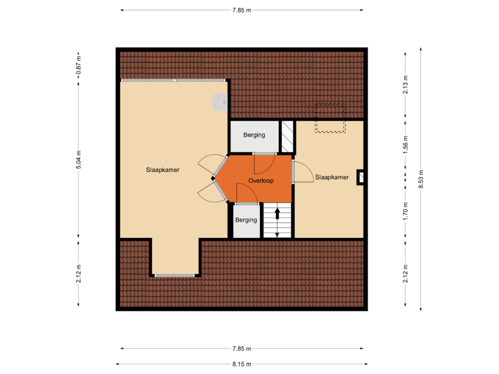 Bekijk plattegrond van Tweede verdieping van Hoekenessestraat 43