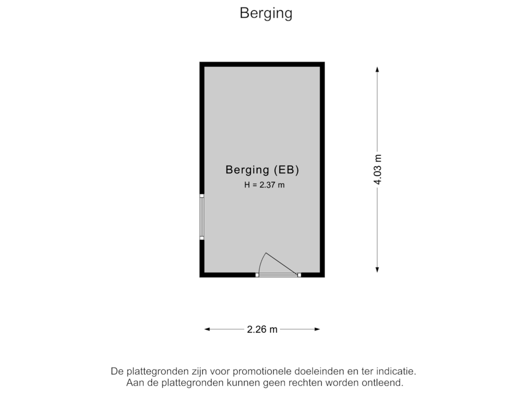 Bekijk plattegrond van Berging van Groenhof 75