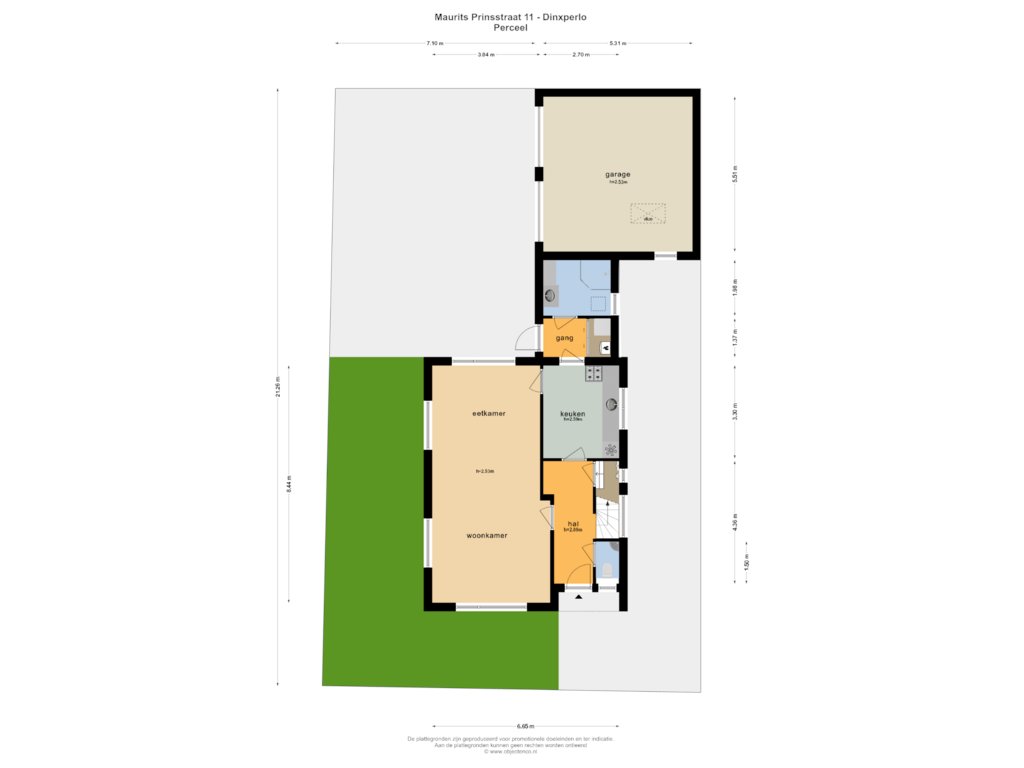 Bekijk plattegrond van PERCEEL van Maurits Prinsstraat 11