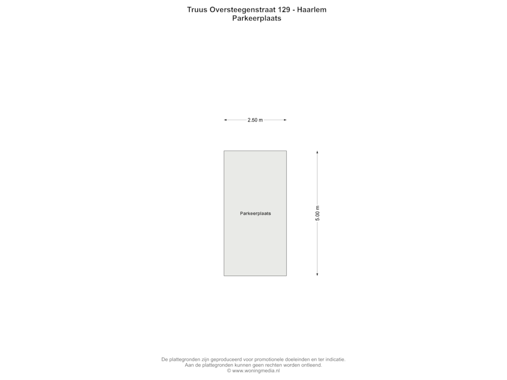 View floorplan of Parkeerplaats of Truus Oversteegenstraat 129