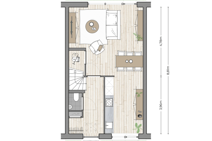 Bekijk foto 3 van Tussenwoning Parkzijde (Bouwnr. 23)