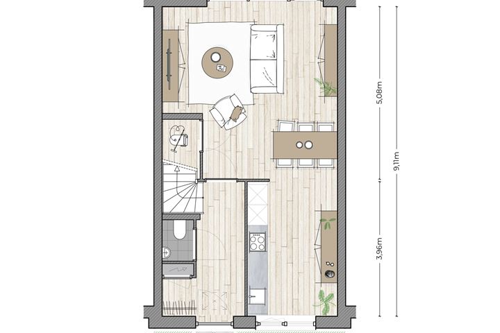 Bekijk foto 3 van Tussenwoning Parkzijde (Bouwnr. 27)