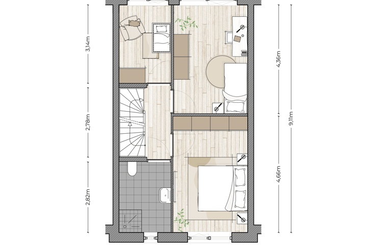 Bekijk foto 4 van Tussenwoning Parkzijde (Bouwnr. 27)