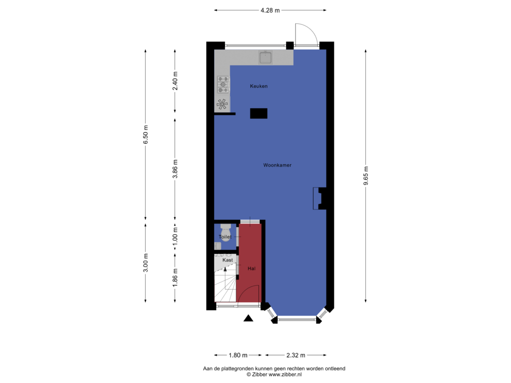 View floorplan of Begane grond of Leeuwerikstraat 102