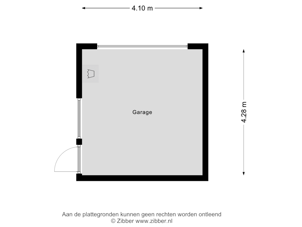 View floorplan of Garage of Leeuwerikstraat 102