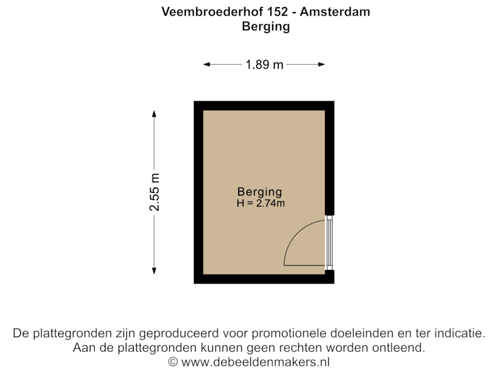 Bekijk plattegrond van Berging van Veembroederhof 152