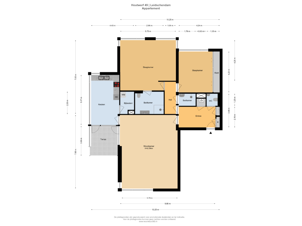 Bekijk plattegrond van Appartement van Houtwerf 49