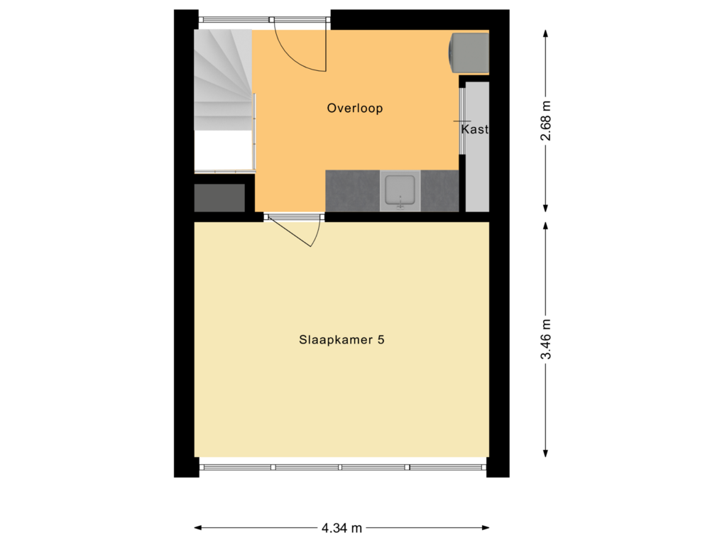 View floorplan of Tweede Verdieping of Jachtenlaan 8