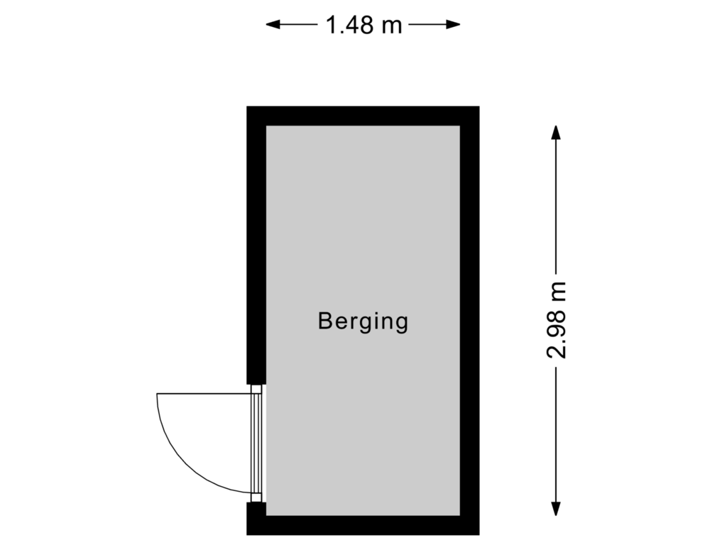 View floorplan of Berging of Jachtenlaan 8