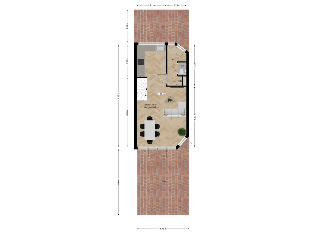 Bekijk plattegrond van First floor van Hoge Zand 48-C