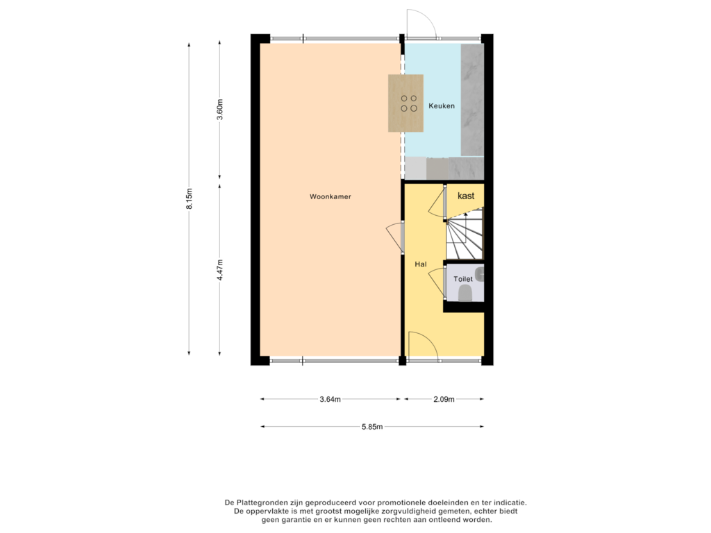 Bekijk plattegrond van begane grond van Rubenslaan 4