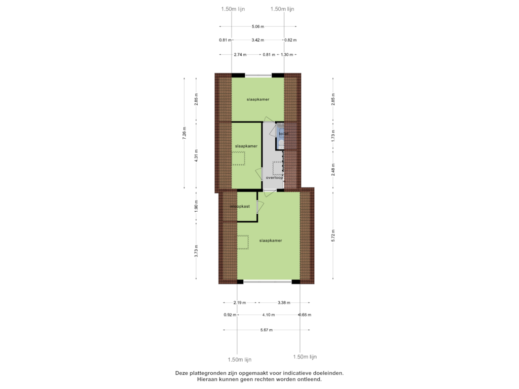 Bekijk plattegrond van 1e verdieping van Zwartwatersweg 186