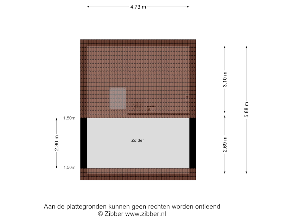 Bekijk plattegrond van Zolder van Isenburgstraat 39