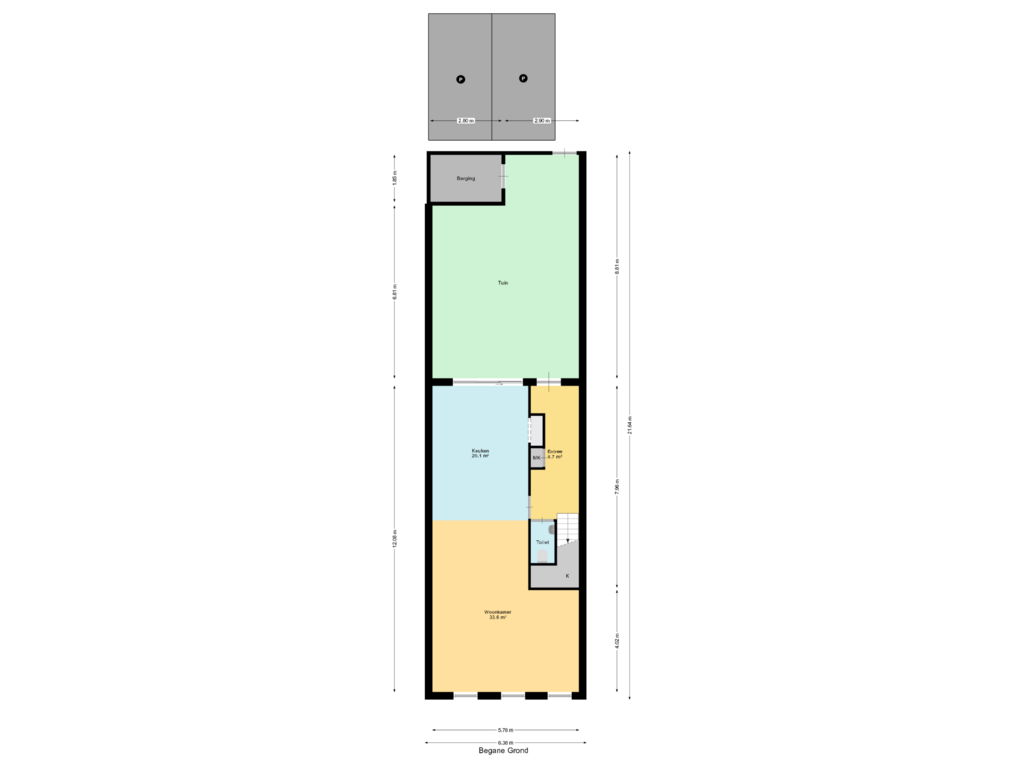 Bekijk plattegrond van Begane Grond van A (Bouwnr. 6)