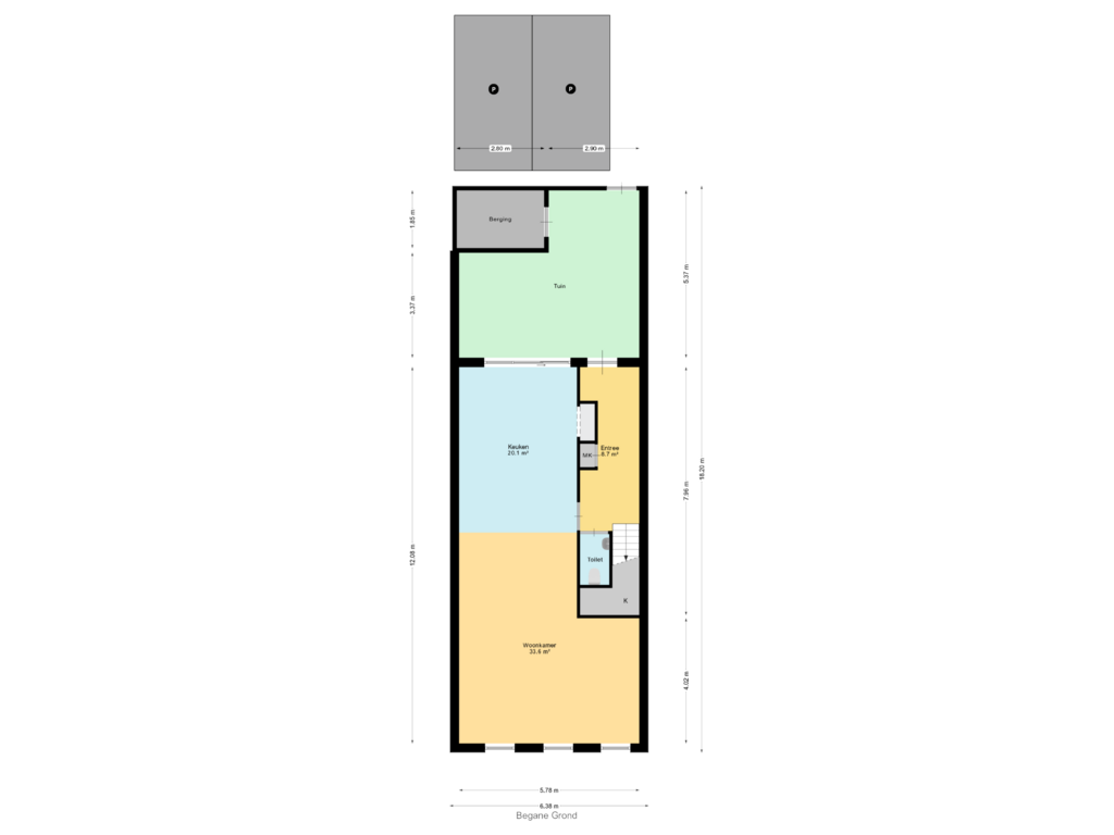 Bekijk plattegrond van Begane Grond van A (Bouwnr. 2)