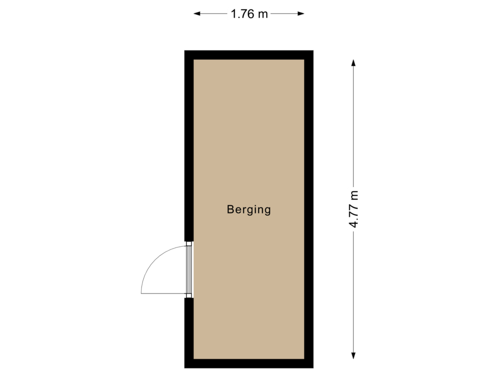 View floorplan of Berging of Schildwachtstraat 48