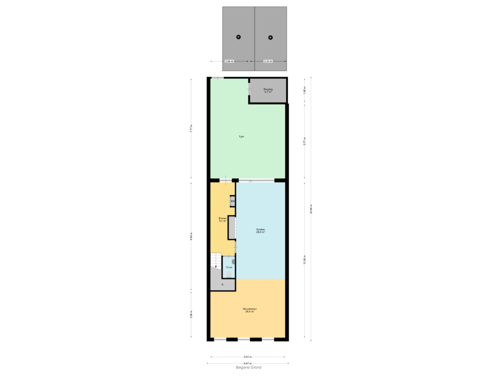 Bekijk plattegrond van Begane Grond van C (Bouwnr. 9)