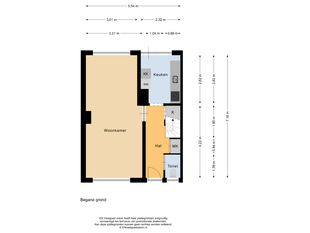 Bekijk plattegrond van Begane grond van Kreeftstraat 6