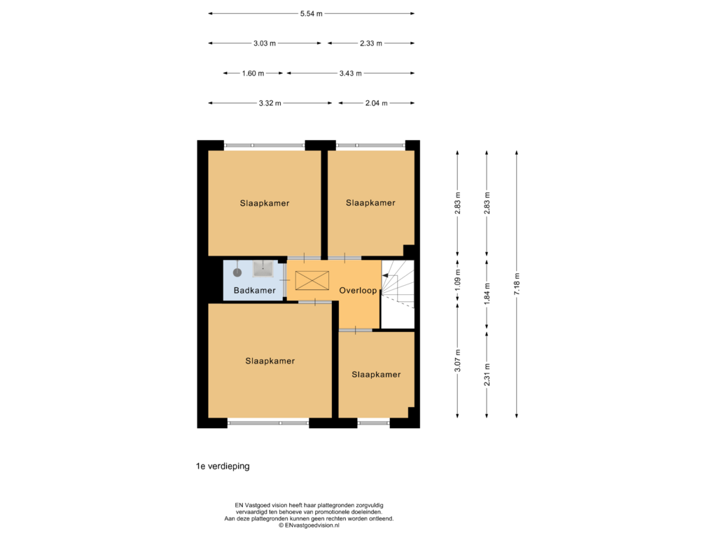 Bekijk plattegrond van 1e verdieping van Kreeftstraat 6