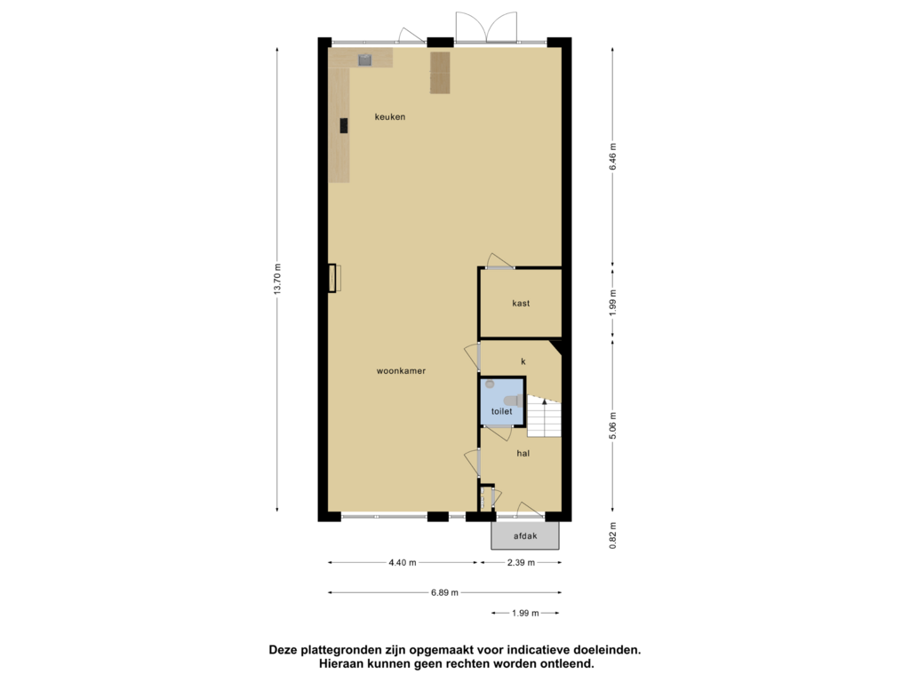 Bekijk plattegrond van Begane grond van Hogenhof 34-A