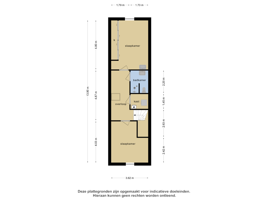 Bekijk plattegrond van 1e verdieping van Hogenhof 34-A