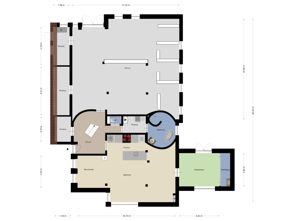 Bekijk plattegrond van Begane Grond van Spanweg 3