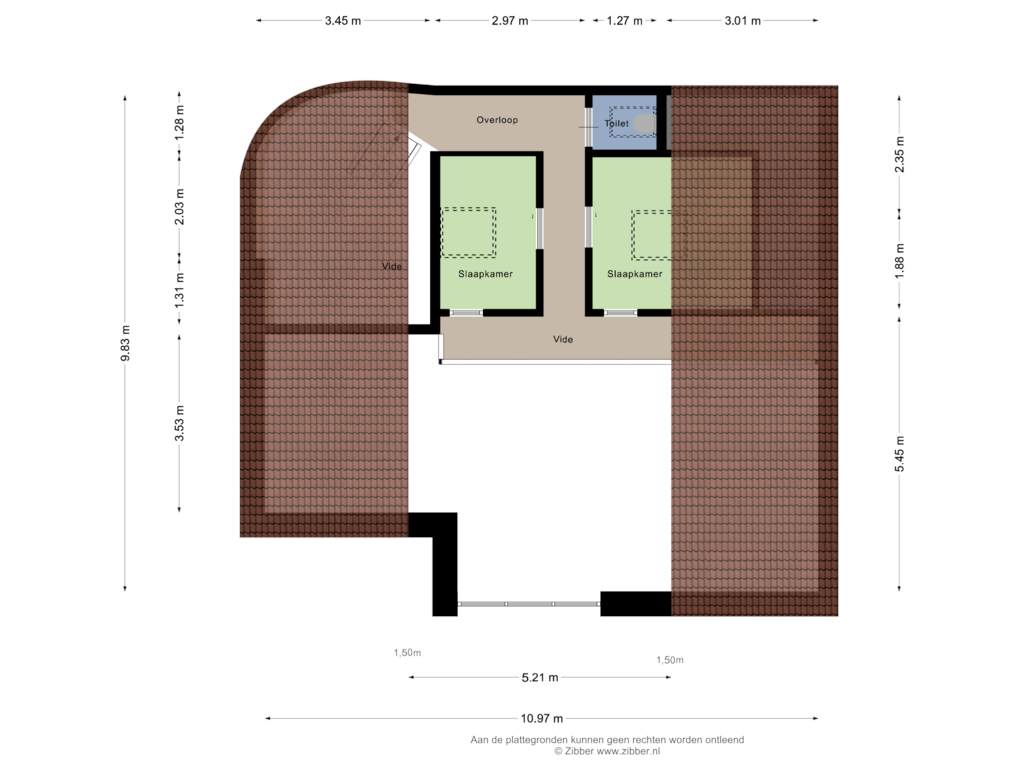 Bekijk plattegrond van Eerste Verdieping van Spanweg 3