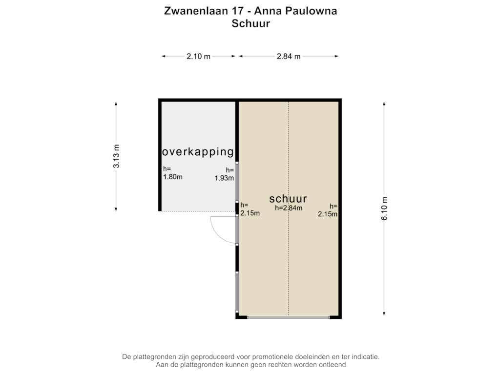 View floorplan of SCHUUR of Zwanenlaan 17