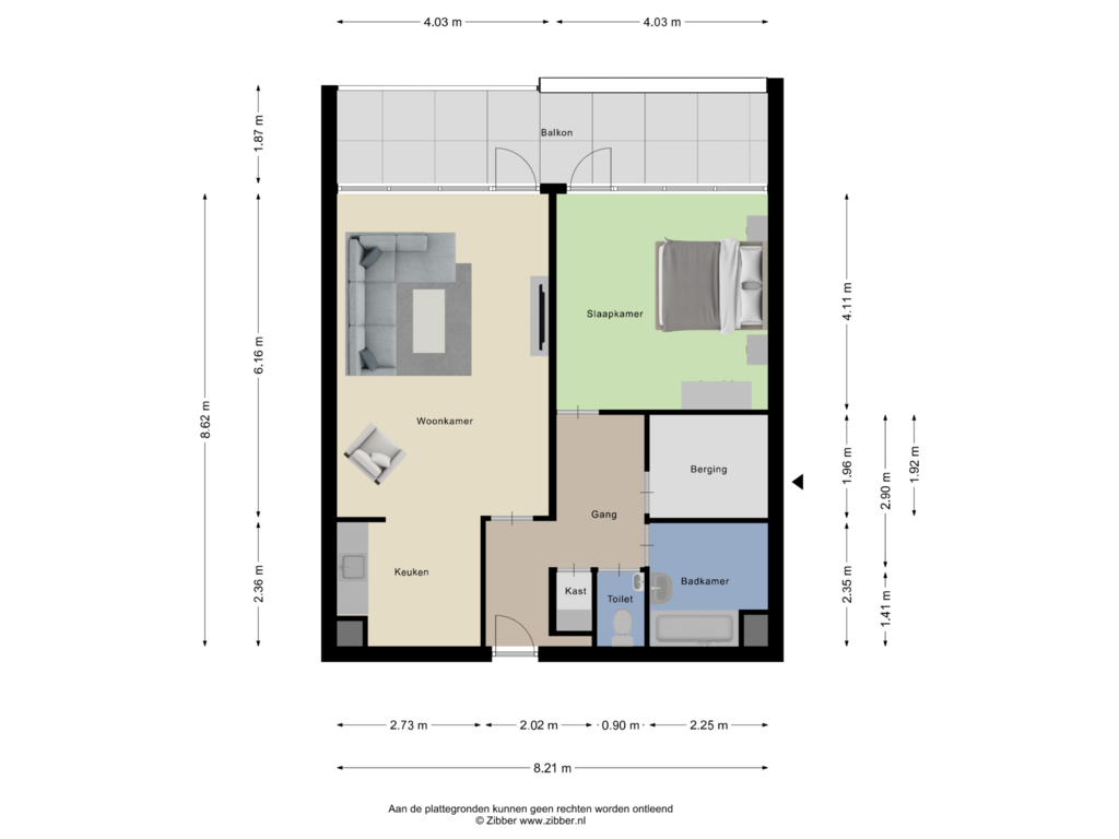 View floorplan of Appartement of Genovevalaan 34