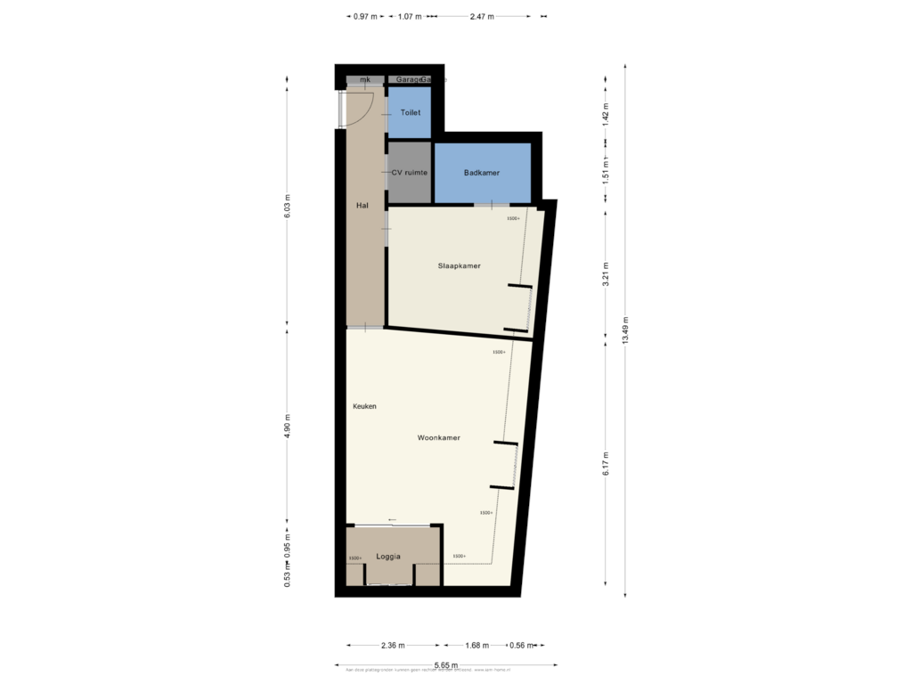 View floorplan of 2e Verdieping of Smidseind 69